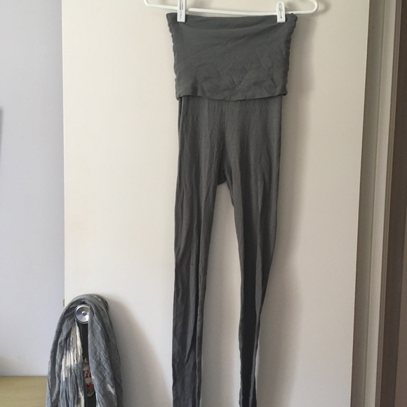 Complex Geometries Grey Cotton Scrunch Fold Over Waist Leggings XS - Picture 3 of 5